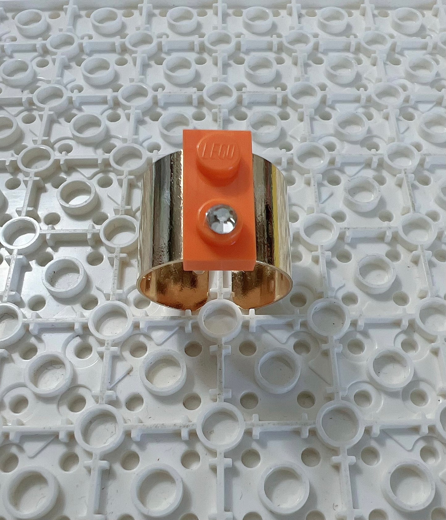 Shiny Brick GoldPlated Ring