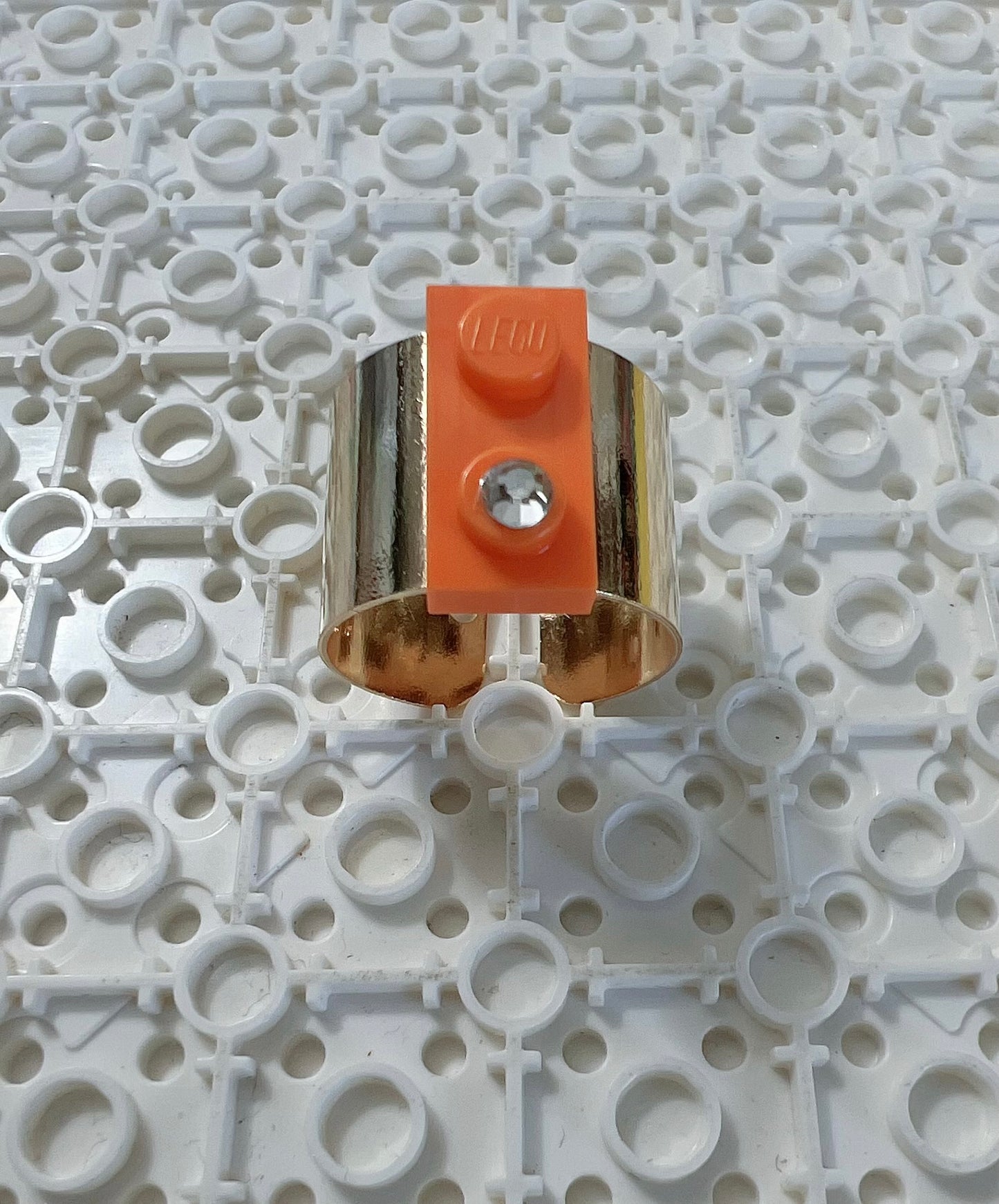 Shiny Brick GoldPlated Ring