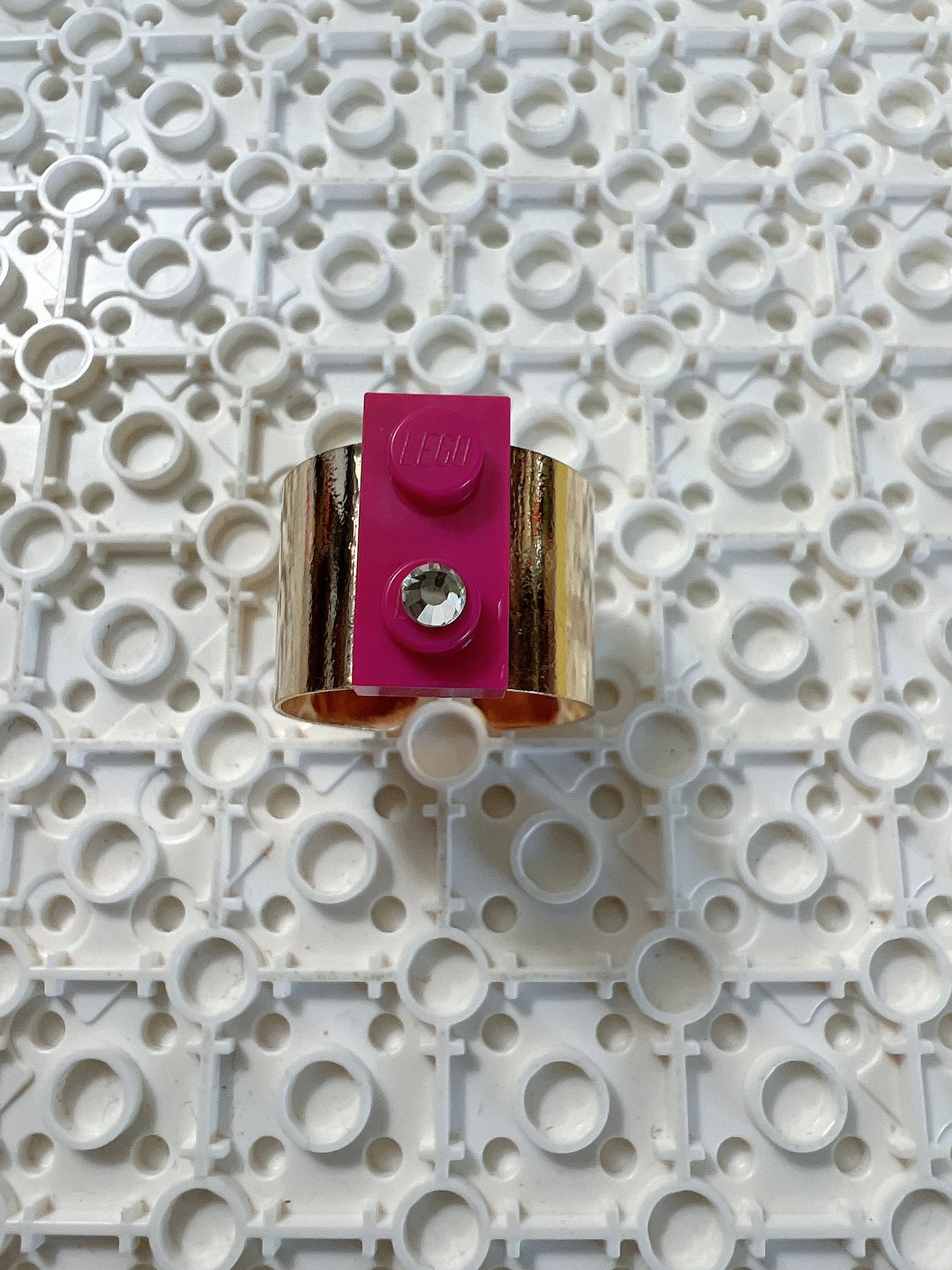 Shiny Brick GoldPlated Ring