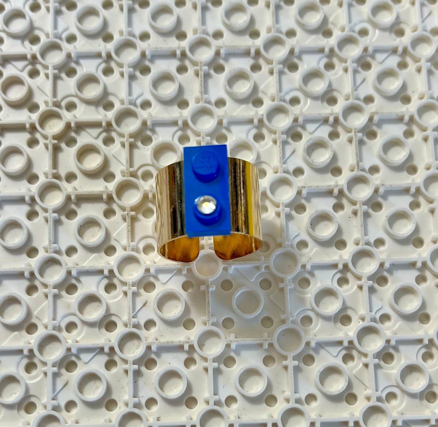 Shiny Brick GoldPlated Ring