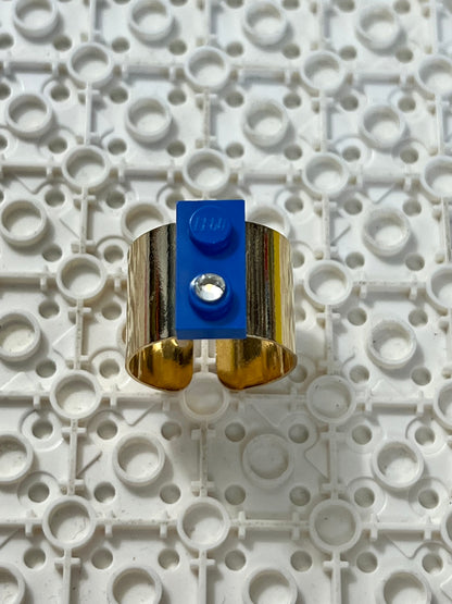 Shiny Brick GoldPlated Ring