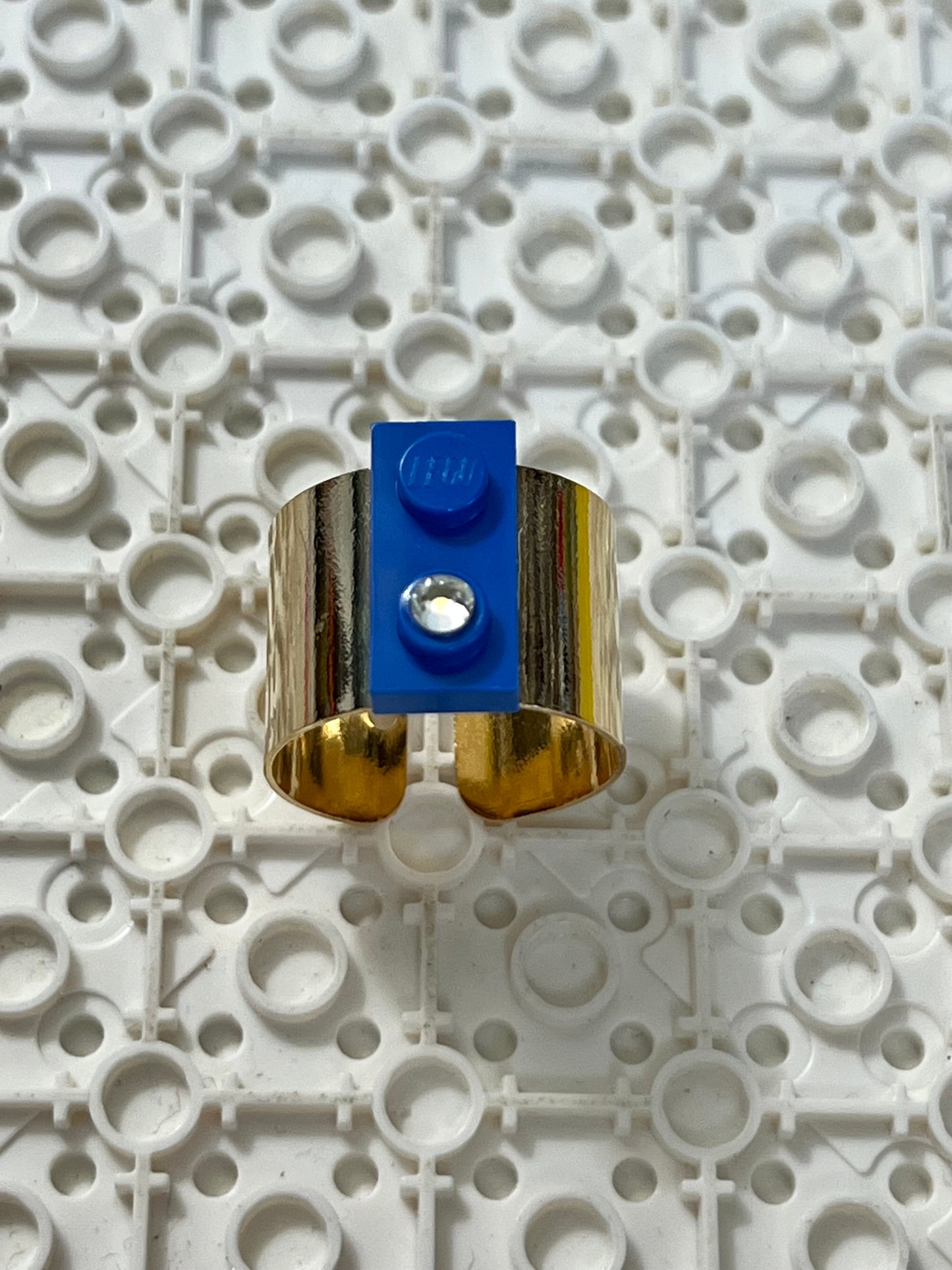 Shiny Brick GoldPlated Ring