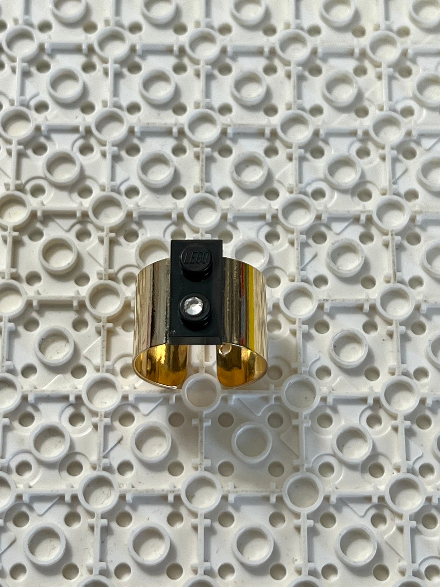 Shiny Brick GoldPlated Ring