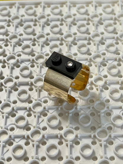 Shiny Brick GoldPlated Ring