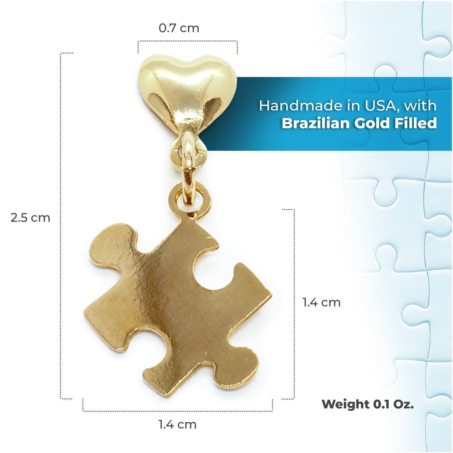 Autism Heart Puzzle Drop Earrings