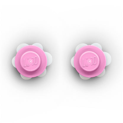 Little Flower Brick Stud Earrings White Pink