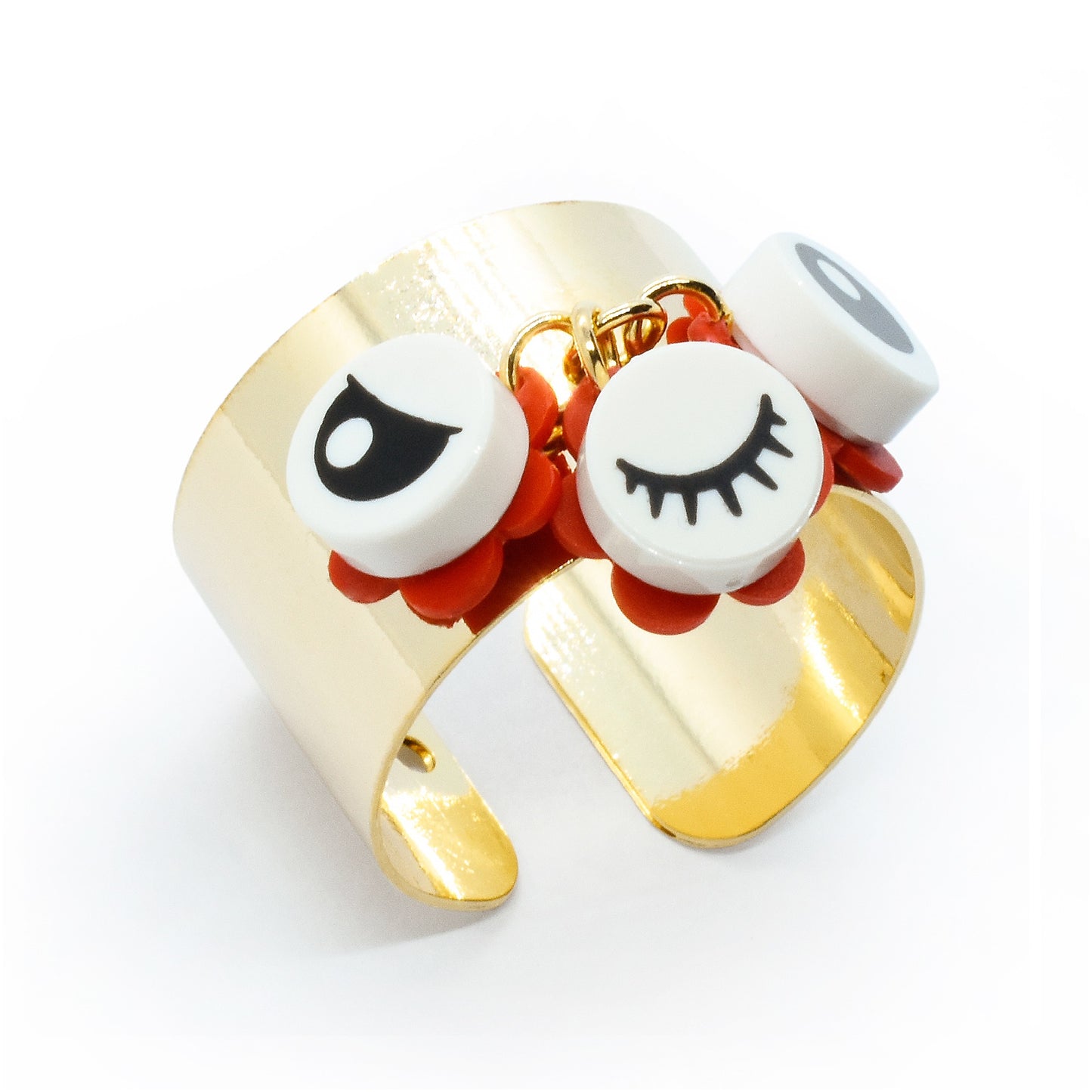 Flirty Eyes Gold Plated Ring