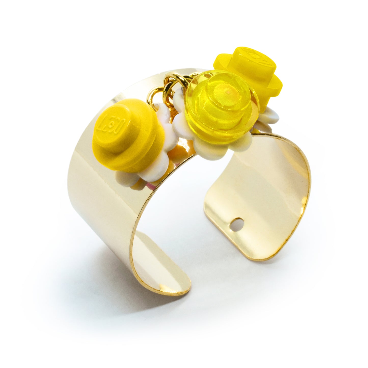 Trio Little Flowers Ring (Yellow) Handmade by Re-Do Bricks ®