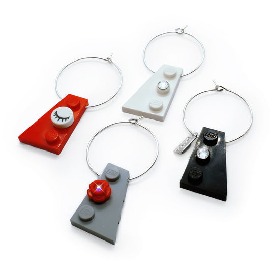 Glass Markers Brick Charms Set of 4