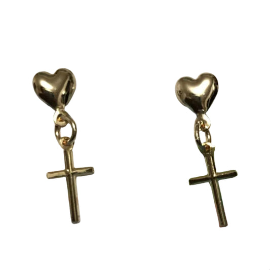 Loving Cross Drop Earrings